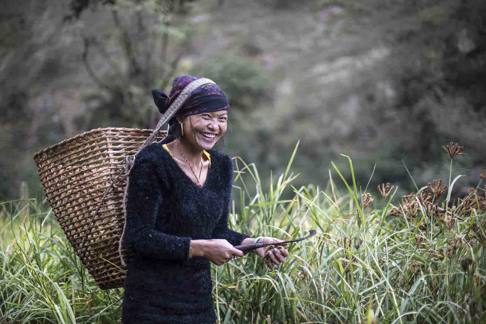 tirage photo recolte chez les tsumbas du nepal