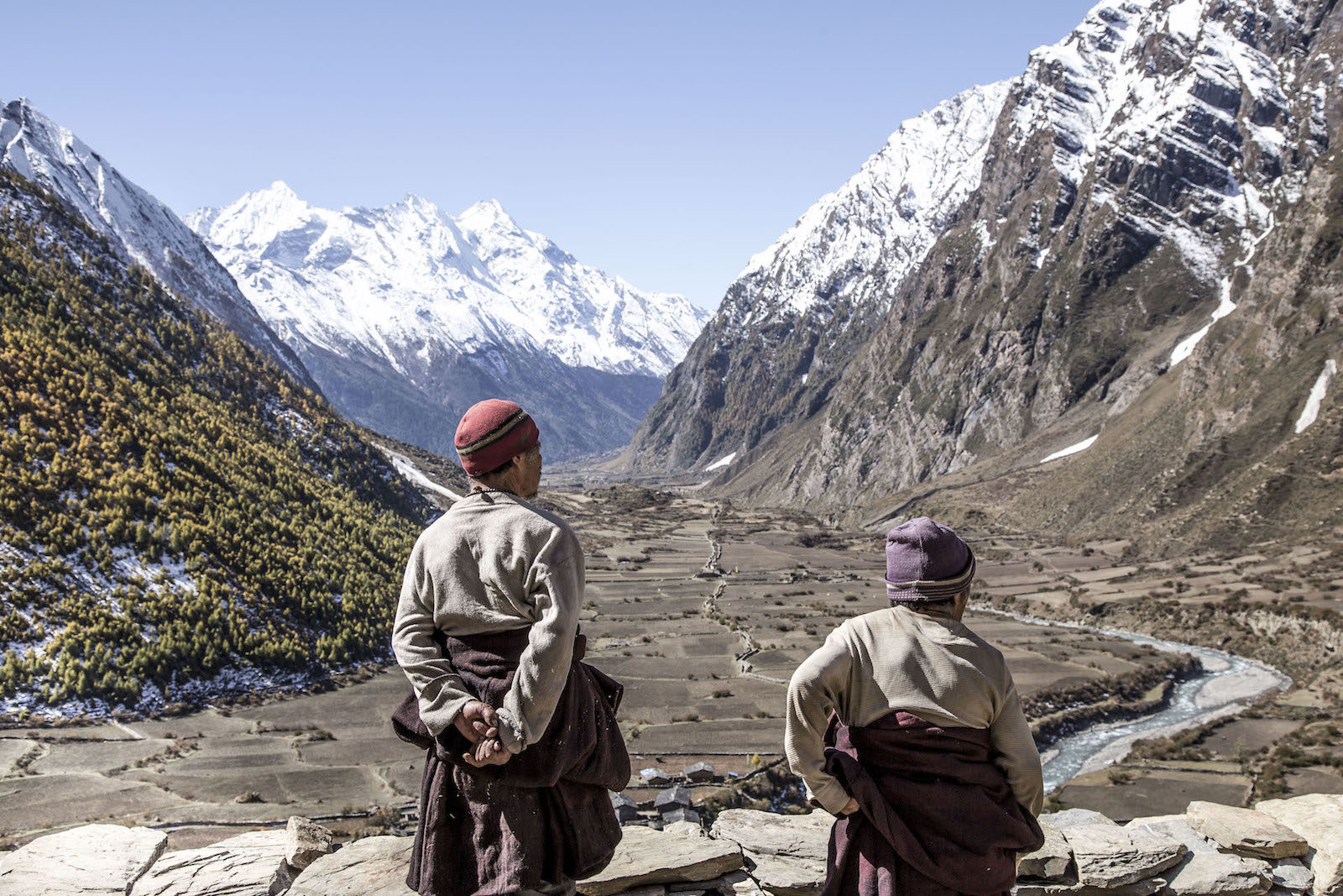 tirage photo vallee bonheur chez les tsumbas du nepal